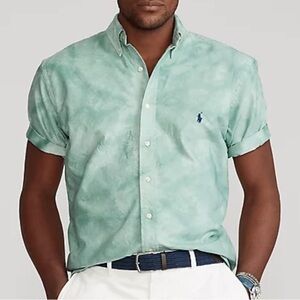 Ralph Lauren Classic Fit Oxford Shirt Tie Dye Short Sleeve 2XB